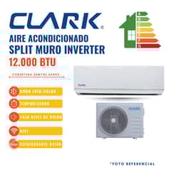 CLARK - AIRE ACONDICIONADO SPLIT MURO INVERTER 12000BTUhr