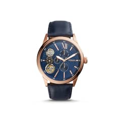 FOSSIL - Reloj Classic BQ2219 Azul De Cuero Piel Para Hombre