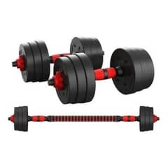 EASY FIT - Set De Mancuernas 10kg Barra Armable Ajustable Pesas Discos