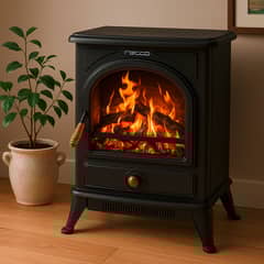 RECCO - Estufa Eléctrica ND-187H Tipo Chimenea 1800W