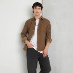 BEARCLIFF - Camisa Casual Manga Larga Algodón Hombre