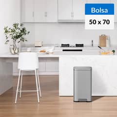 EKO - Basurero 30 Litros Acero Inoxidable Gris Mate